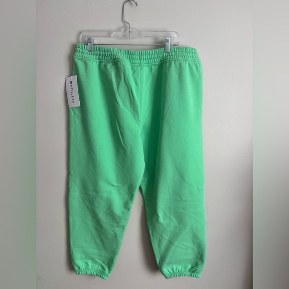 Athleta easy fleece jogger pants xl valley green new with tags - Picture 2 of 6